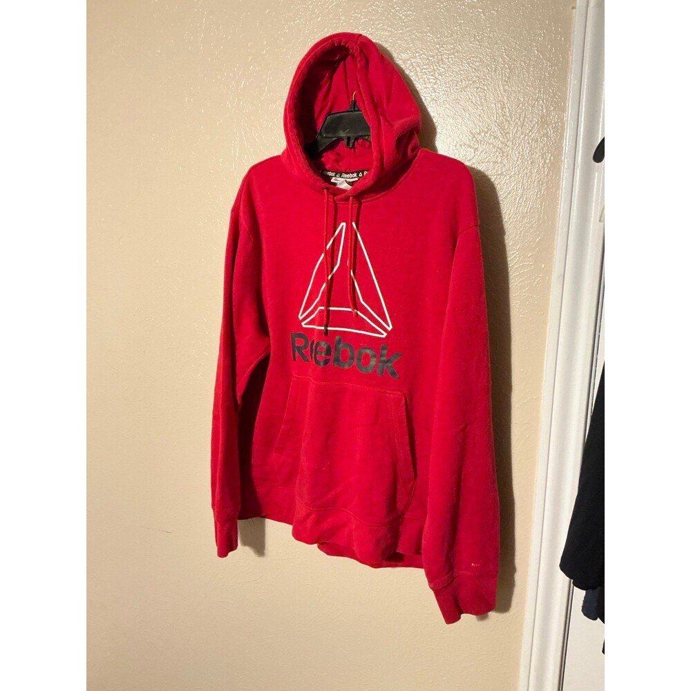 Adult Unisex Size L Reebok Hoodie in Red/White/Navy
